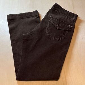 Vintage Y2K Polo Jeans Company Brown‎ Corduroy Straight Leg Pants Size 10x30